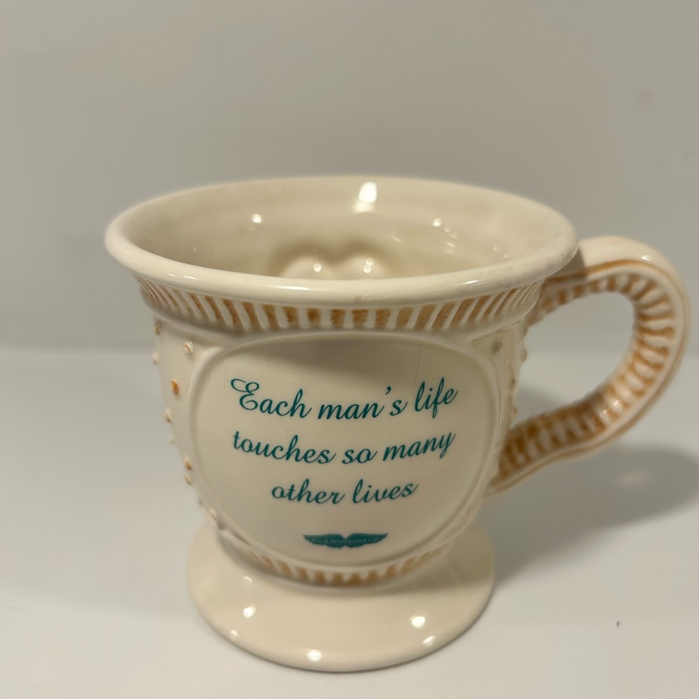 It’s a Wonderful Life Mug Each Man’s Life Touches So Many Other Lives Angel Wing